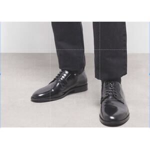 The Kooples Men's Leather Derbies Dress Shoes Black Leather Size 9 US 43 FR NIB